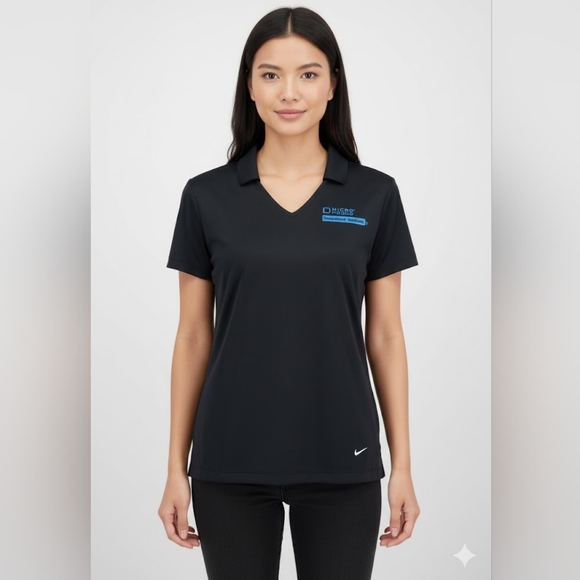 Nike Tops - Nike Golf Women's NWT Dri-FIT Vertical Mesh Black Polo Shirt Size Large